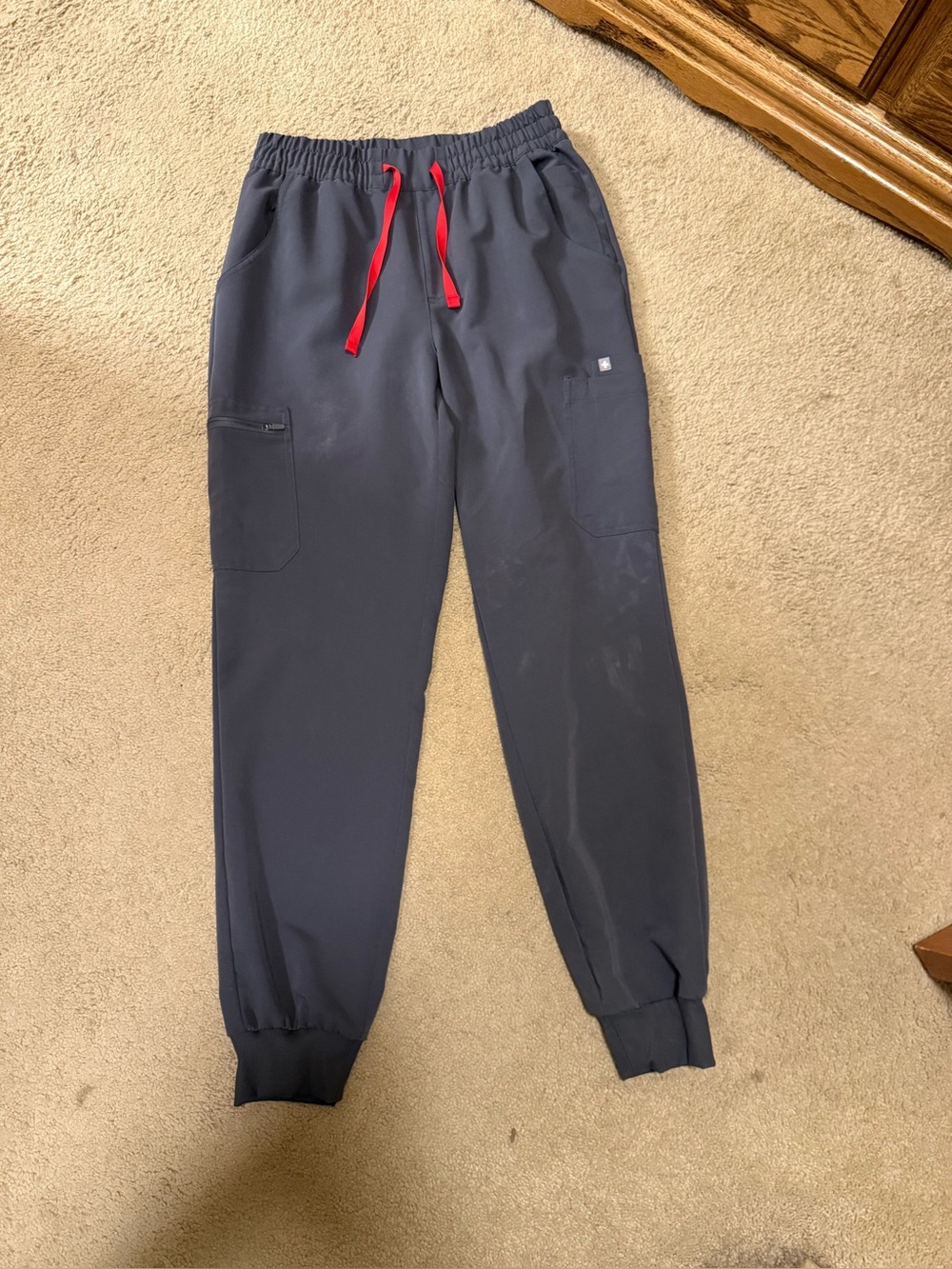 Figs Uman high waisted charcoal medium tall jogger scrubs